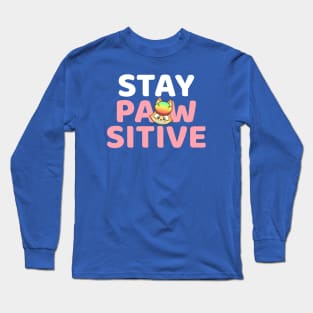 kittyswat Simone Stay Pawsitive Long Sleeve T-Shirt